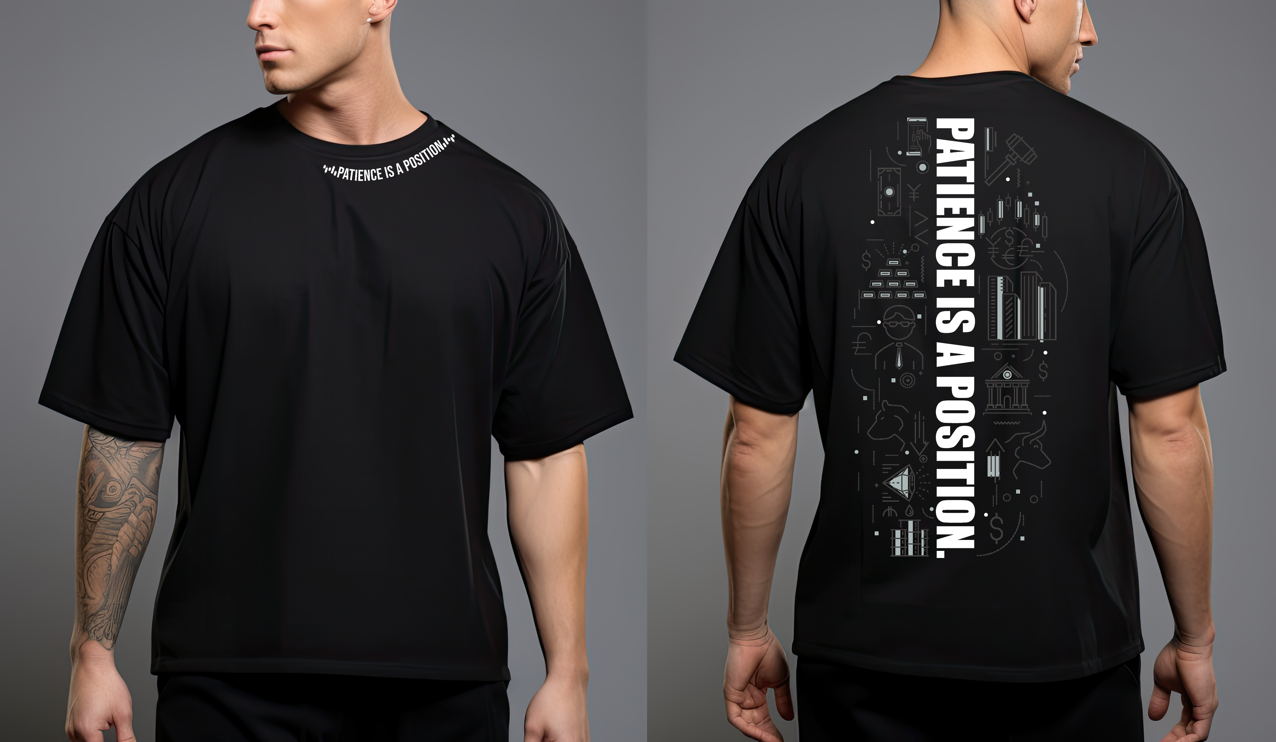 Men’s premium heavyweight tee: Patience Is A Position