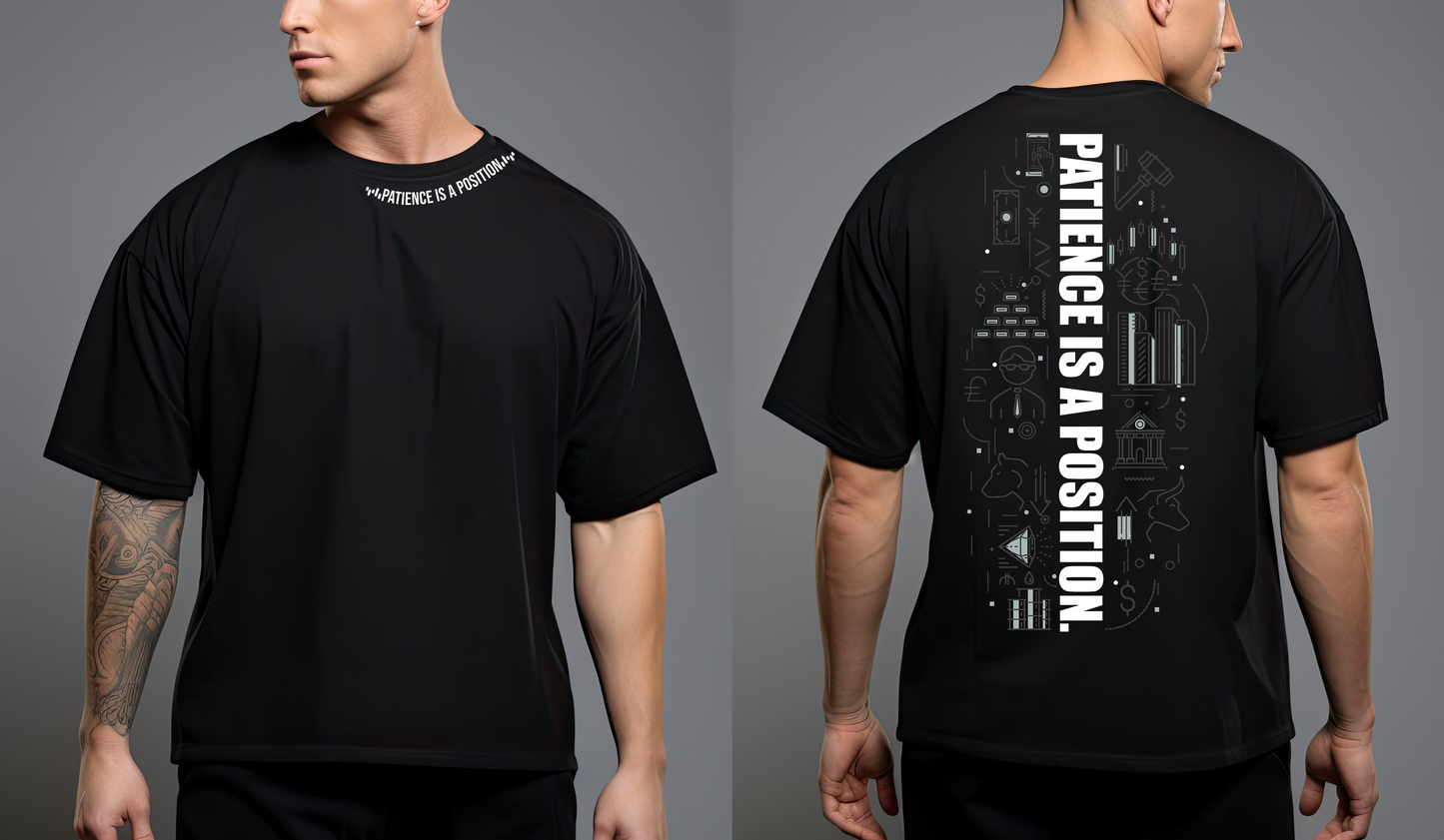 Men’s premium heavyweight tee: Patience Is A Position