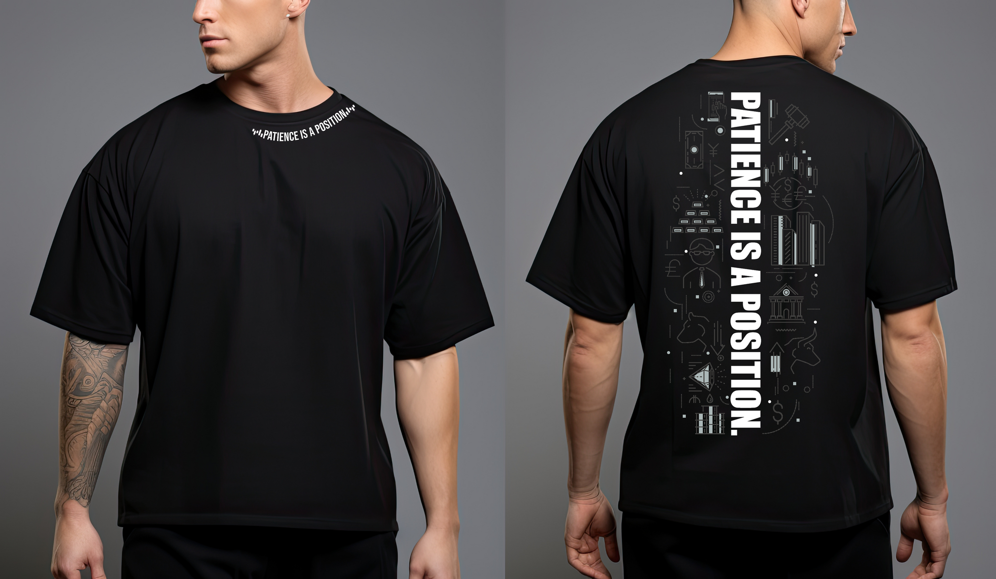 Men’s premium heavyweight tee: Patience Is A Position