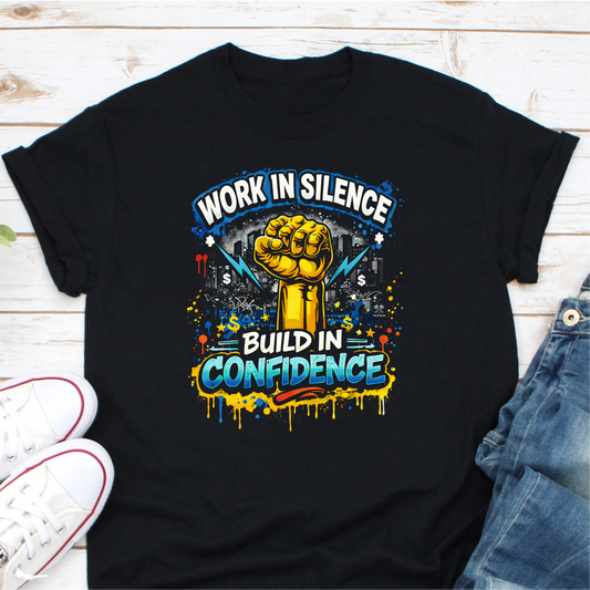 Work In Silence Build In Confidence Unisex Classic Tee